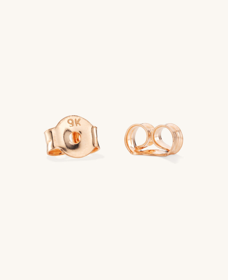 9K Solid Rose Gold Sapphire Mini Fleur Studs