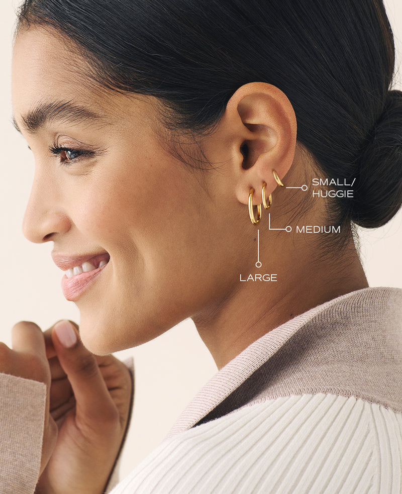 (Pre-Order) Large Twist Hoops Gold