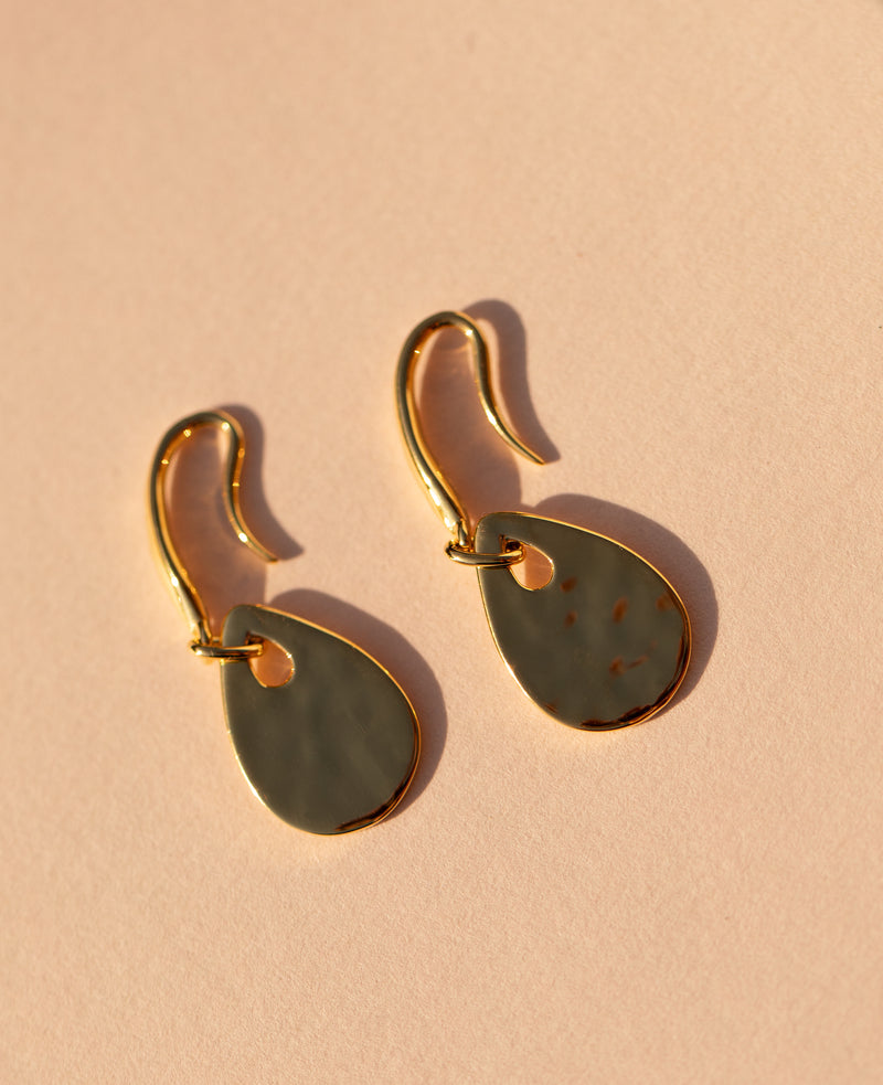 Calypso Dangle Hook Earrings Gold