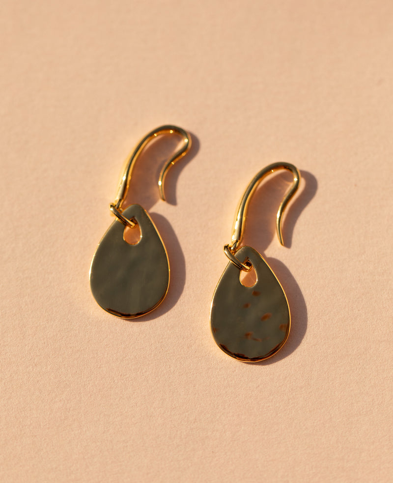 Calypso Dangle Hook Earrings Gold