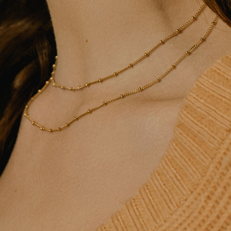 Double Strand Necklace Gold