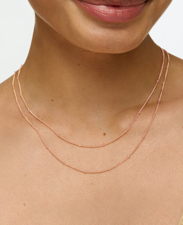 (Pre-Order) Double Strand Beaded Satellite Necklace