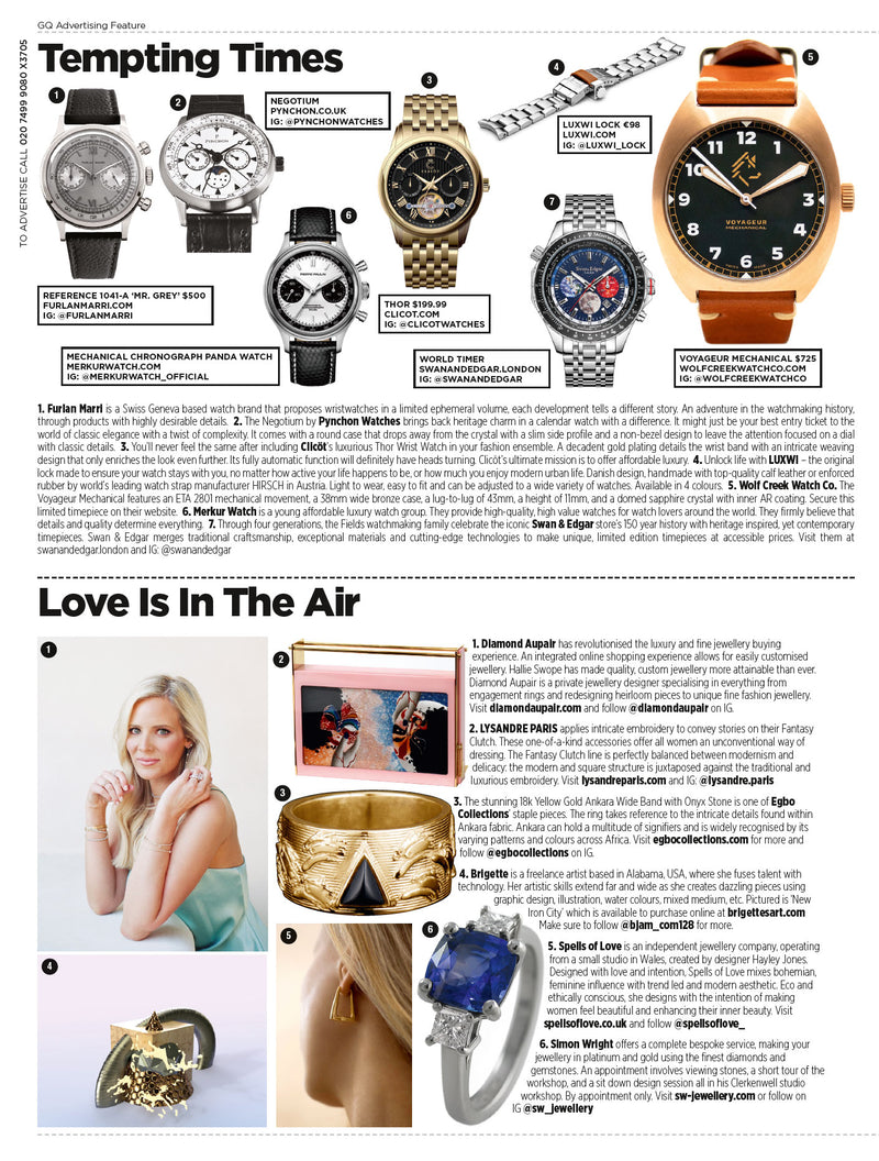 GQ- UNE 164 TEMPTING TIMES LOVE IS IN THE AIR
