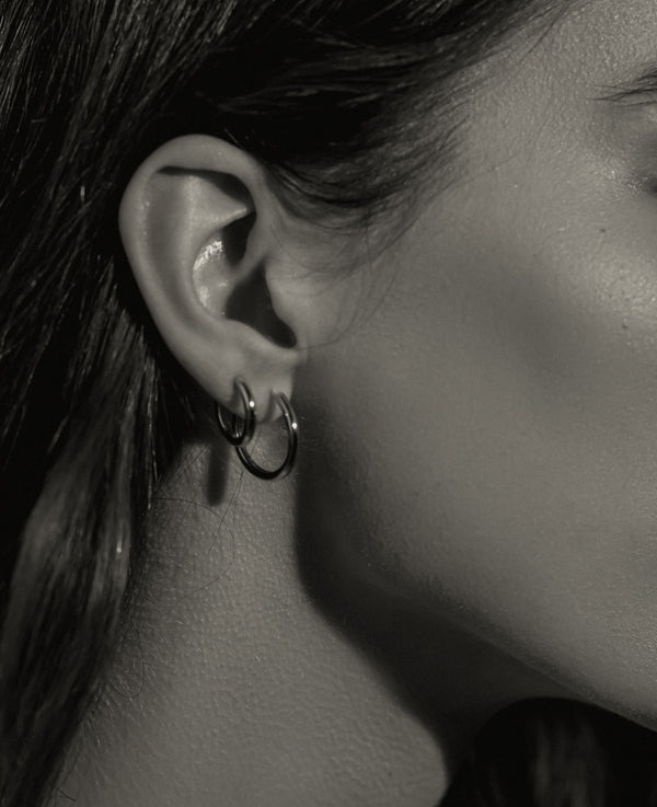 Large Plain Hoops Rose Gold