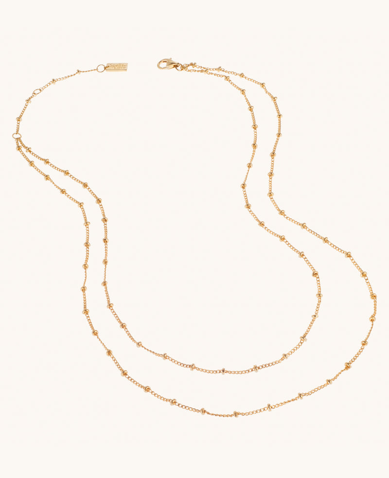 Double Strand Beaded Satellite Necklace