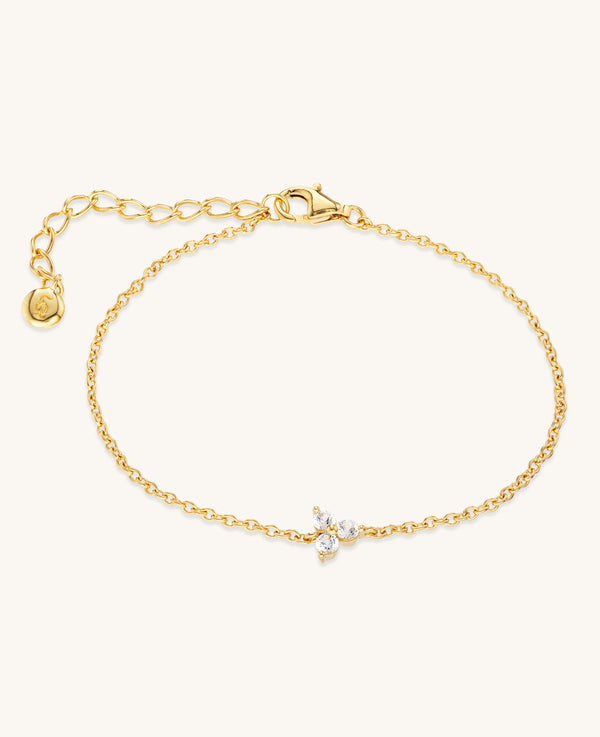 Sapphire Fleur Bracelet Gold