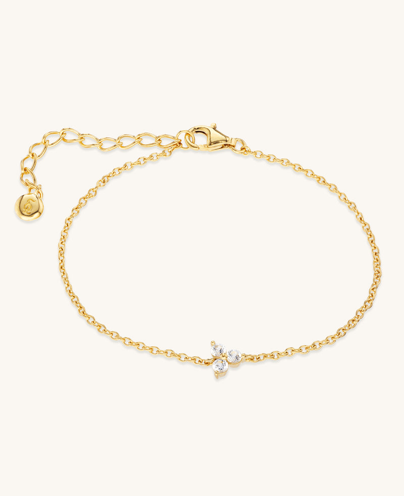 Sapphire Fleur Bracelet Gold