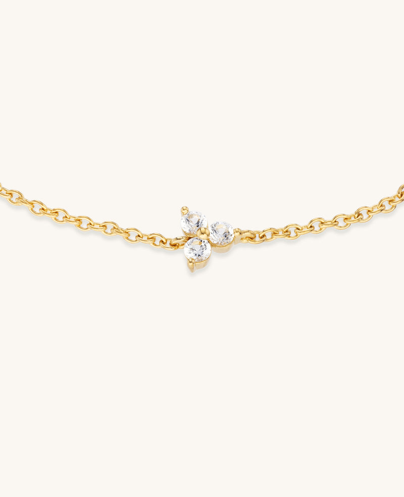 Sapphire Fleur Bracelet Gold