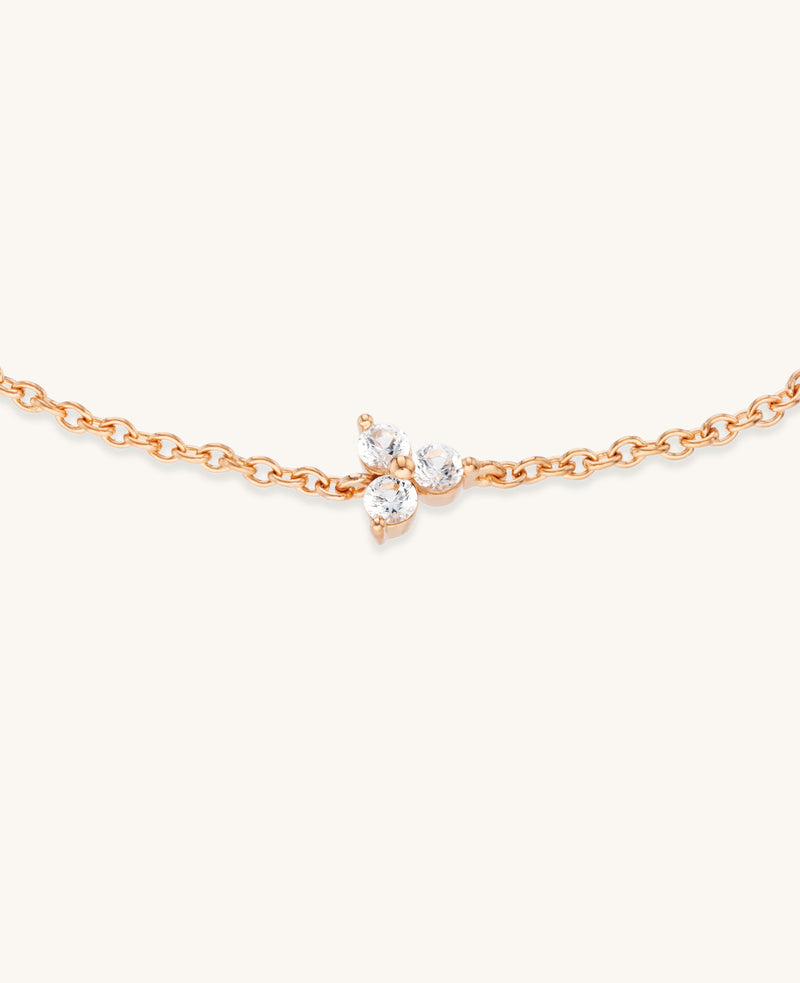 Sapphire Fleur Bracelet Rose Gold
