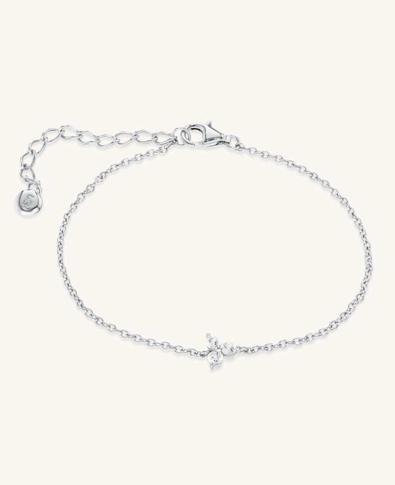 Sapphire Fleur Bracelet Silver
