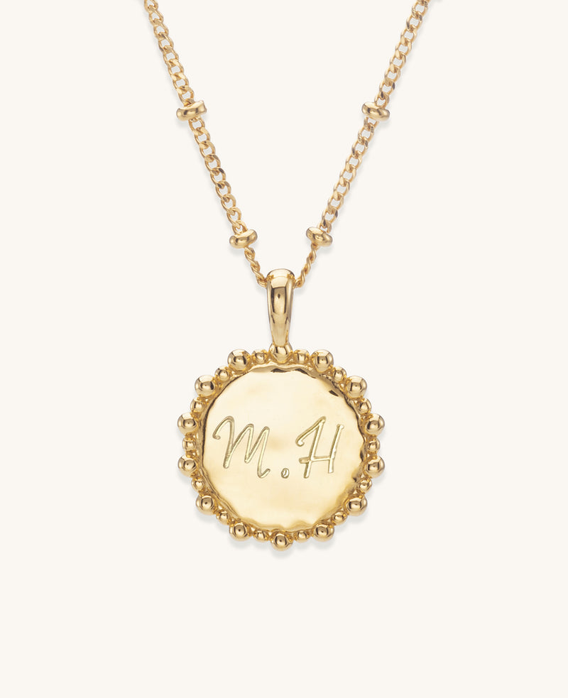 Engravable Sunshine Necklace Gold