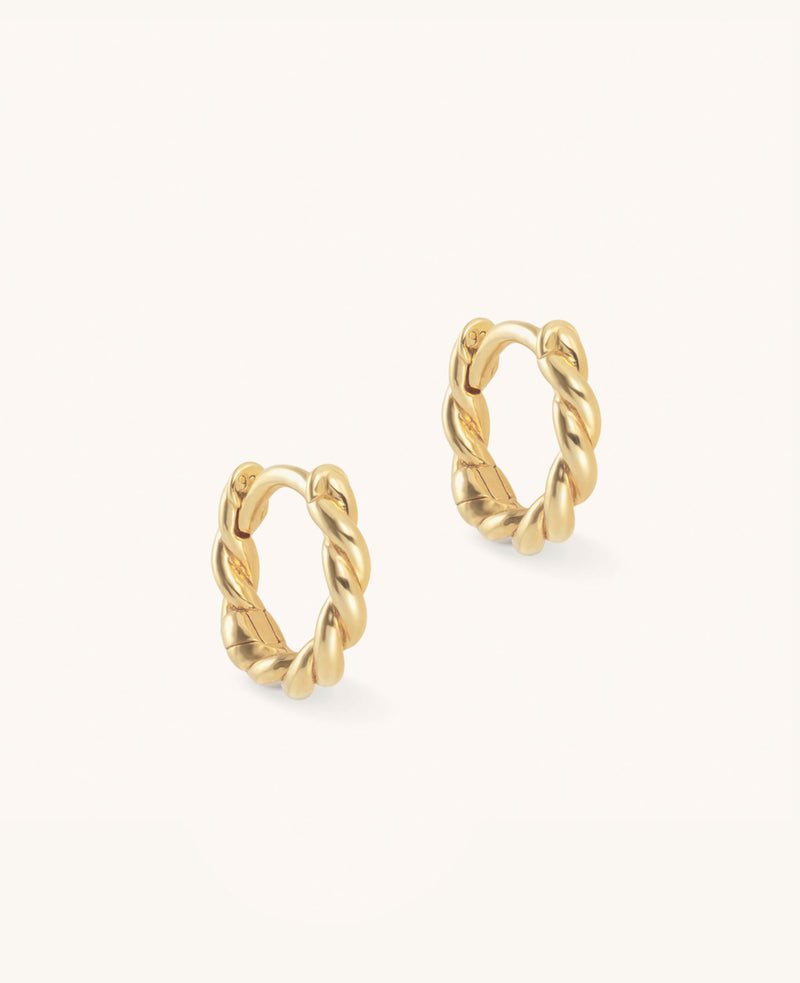 (PRE-ORDER) Small Twist Hoops Gold