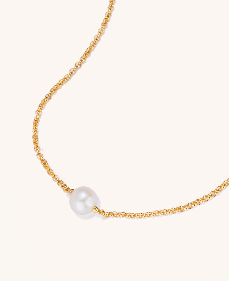 (PRE ORDER) Floating Single Round Pearl Bracelet Gold