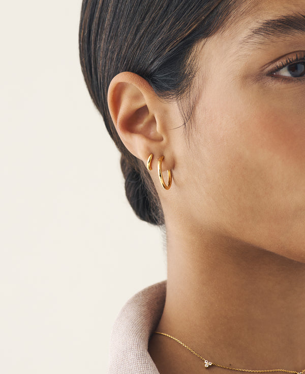 Small Plain Hoops Gold