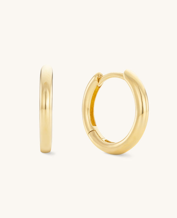 Medium Plain Hoops Gold