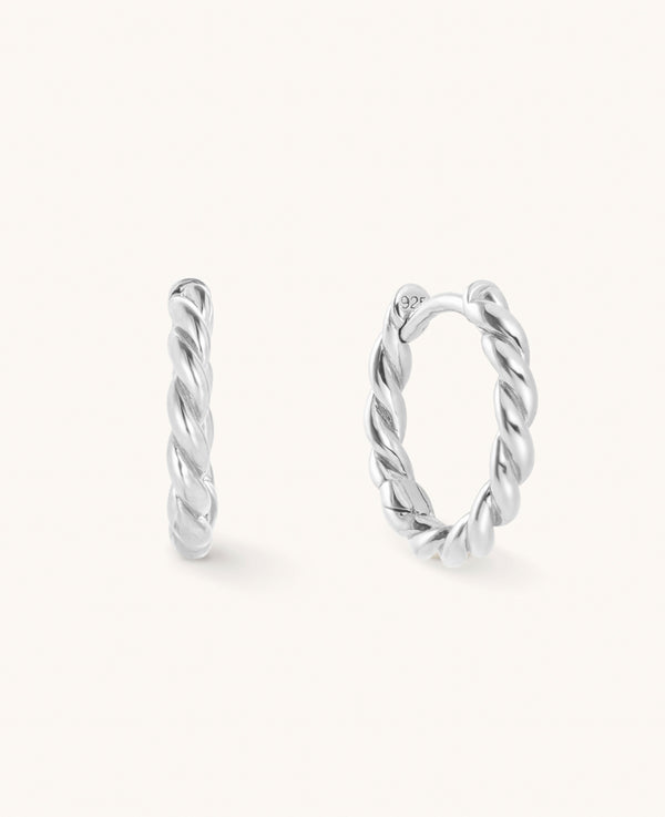 Medium Twist Hoops