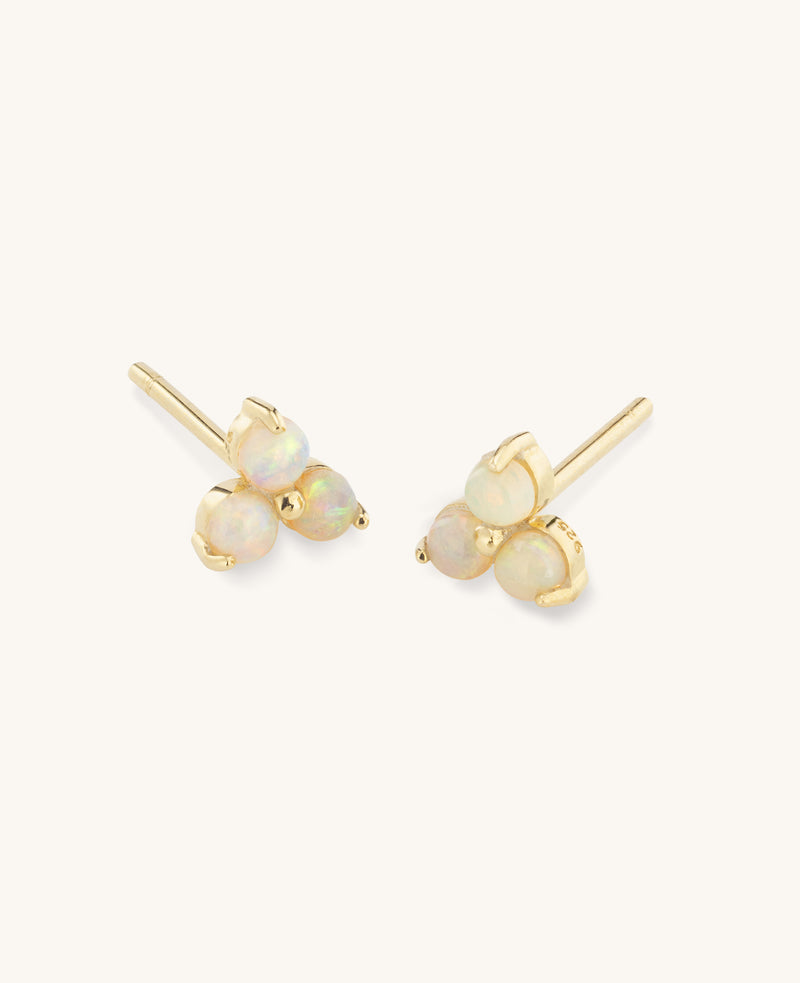 Opal Large Fleur Studs