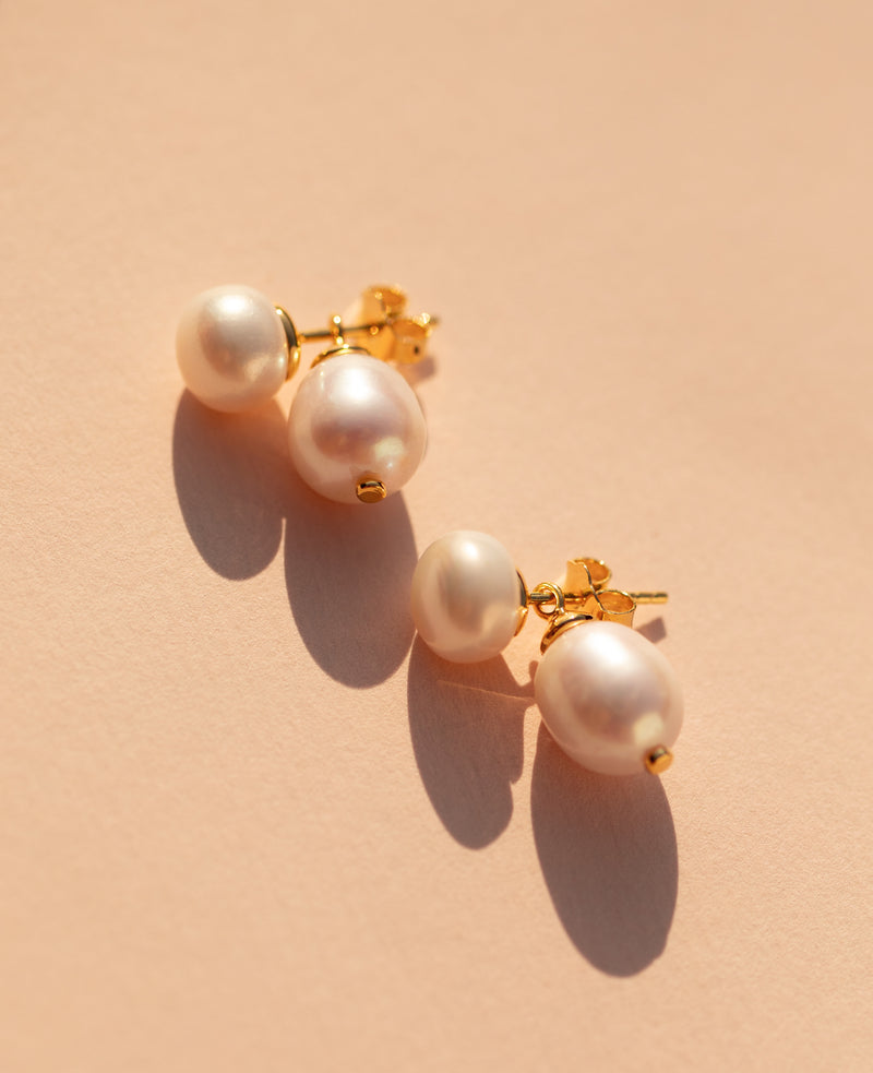 2-in-1 Removable Pearl Droplet Earrings