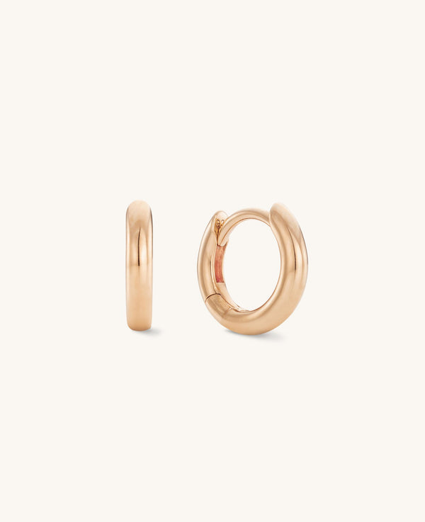 Small Plain Hoops Rose Gold