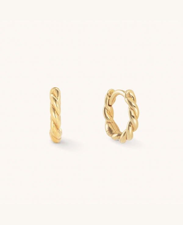 Small Twist Hoops Gold