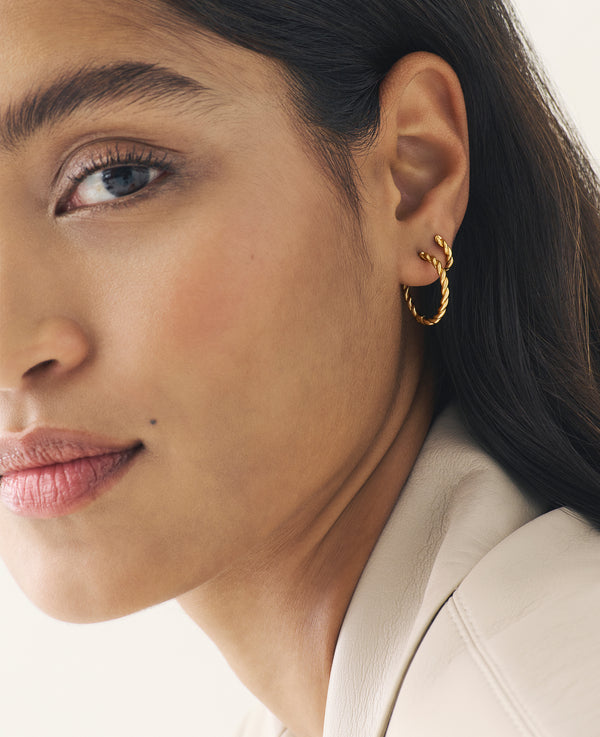 Small Twist Hoops Gold