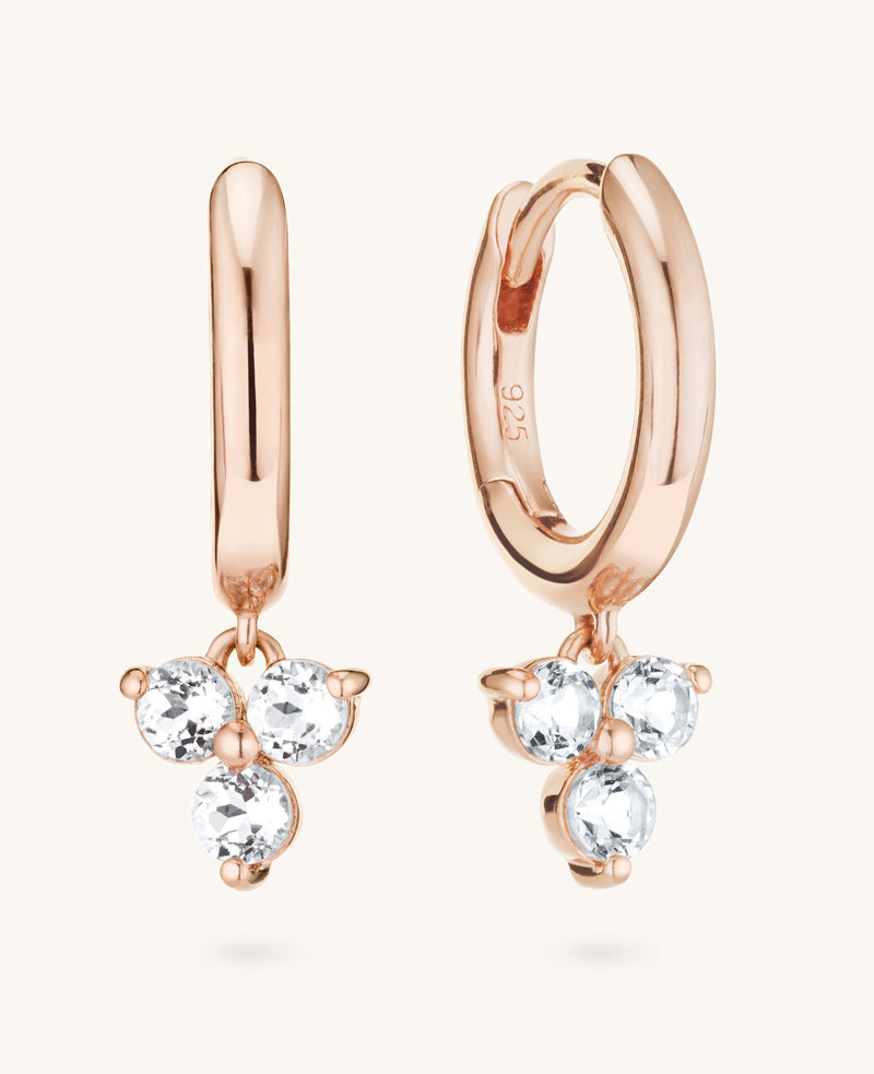 Rose gold shop hoop earrings sale