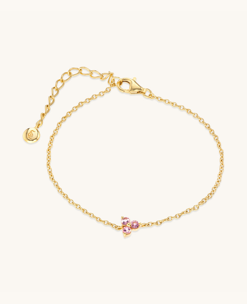 Tourmaline Fleur Bracelet Gold