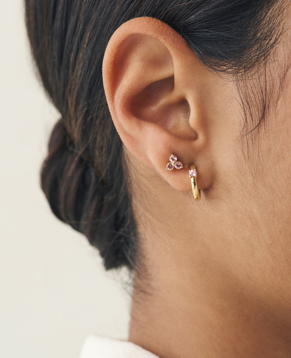 Tourmaline Twinkle Mini Hoops Gold