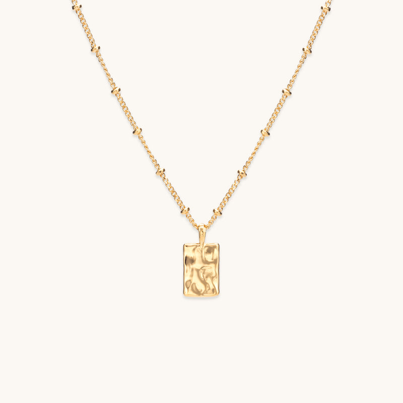 Engravable Mini Initial Notebook Necklace Gold